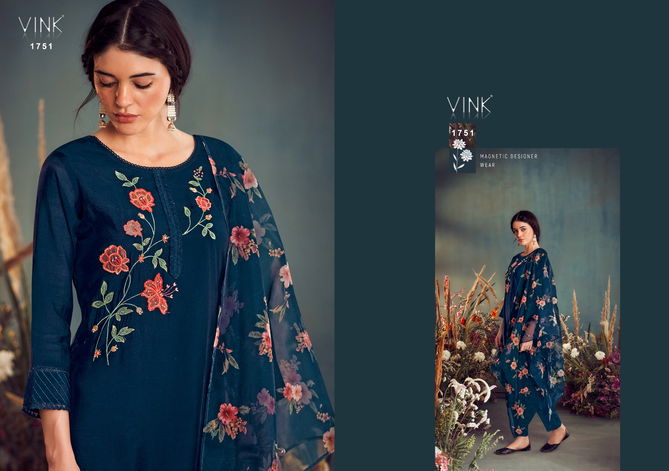 Ehsaas By Vink 1751 To 1756 Kurti With Bottom Dupatta Suppliers in India